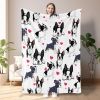 1pc Adorable Fleece Dog Blanket - Soft, Cozy, Lightweight, Warm, Flannel Throw for Couch, Bed, Sofa