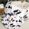 1pc Adorable Fleece Dog Blanket - Soft, Cozy, Lightweight, Warm, Flannel Throw for Couch, Bed, Sofa
