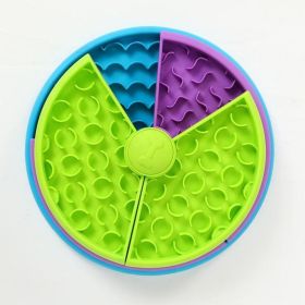 Pet Slow Food Bowl Anti Choking Dog Bowl,3in1 Interactive Dog Feeder Puzzle, Lick Mat & Slow Feeder BowlMental Stimulation Toy For Medium & Large (Option: Green)