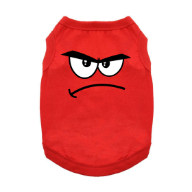 NEW - Angry Face Dog Shirt - Flame Scarlet Red (Option: X-Small)
