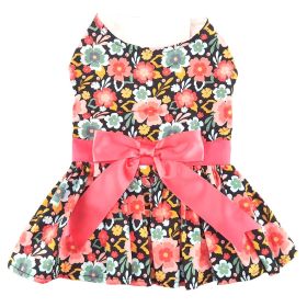 Blooming Blue and Peach Floral Dress (Option: X-Small)