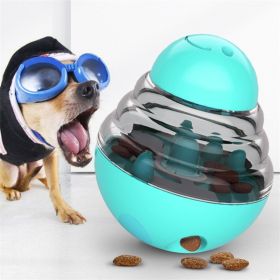 Dog Food Ball Food Dispenser; Training Balls; Interactive Dog/Puppy Slow Feed Pet Tumbler (Color: Blue)