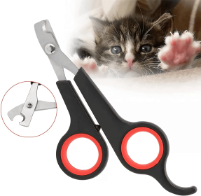 2 pcs pet Nail Clipper for All Small Animals; Dogs (No: 2pcs, Color: Blue+Red)