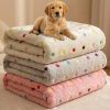 Dog Blankets for Dogs, 3 Pack Dog Blanket Washable 23" x 16", Fuzzy Soft Pet Mat Throw Cover for Kennel Crate Bed, Cute Paw Pattern, Cat Blanket