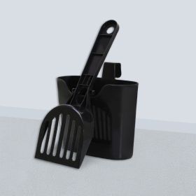 Mesh Dog/Cat Scoop Lengthened Handle (Option: Black-Cat Litter Scoop Suit)