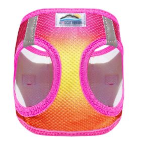American River Choke Free Dog Harness Ombre Collection - Raspberry Pink and Orange (Option: XX-Small)