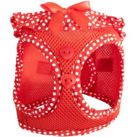 American River Choke Free Dog Harness Polka Dot Collection - Red Polka Dot (Option: XX-Small)