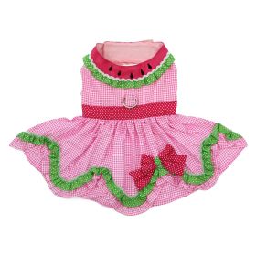 Watermelon Dog Harness Dress (Option: X-Small)
