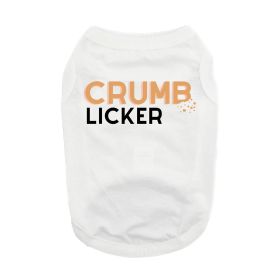 NEW - Crumb Licker Dog Shirt - White (Option: X-Small)
