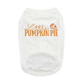 NEW - Little Pumpkin Pie Dog Shirt - White (Option: X-Small)