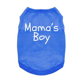 NEW - Mama's Boy Dog Shirt - Blue (Option: X-Small)