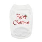 NEW - Merry Christmas Dog Shirt - White (Option: X-Small)