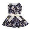 Purple Twilight Hawaiian Dog Dress with Matching Leash