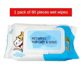 Dog Pet Wet Wipes For Paws And Butt, Ears Eyes  Plant-based Pet Wipes, Unscented Dog Wipes, Cleaning Deodorizing, Paw Wipes For Dogs (Option: 1PCS)
