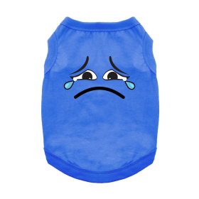 NEW - Sad Face Dog Shirt - Nautical Blue (Option: X-Small)