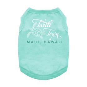 NEW - Turtle Town Maui, HI Dog Shirt - Teal (Option: X-Small)